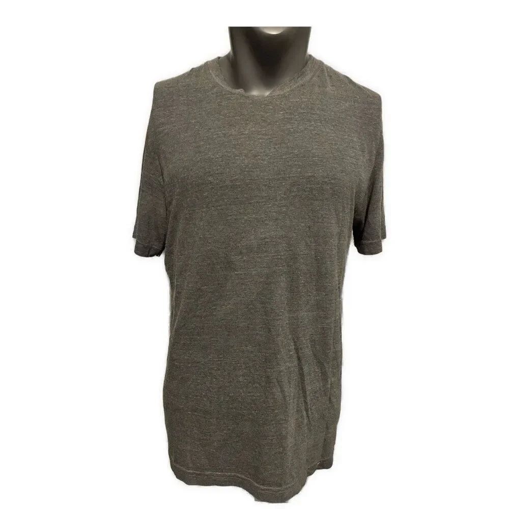 j crew men's solid gray Crew Neck knit garment dyed short sleeve t shirt Large